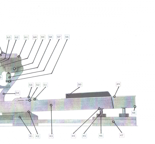 Części mechanizmu młoteczkowego fortepianu koncertowego