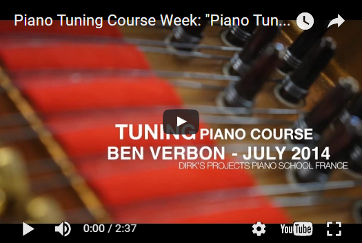 Vidéo de la semaine du cours d'accordage de piano