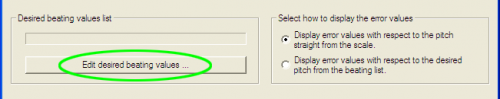In the settings screen (Menu - Settings…), click on the button 'Edit desired beating values…'.