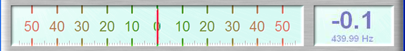 The deviation of the string's frequency