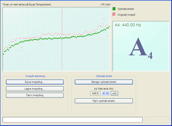 Beregn automatisk optimal strekk