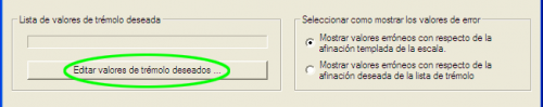 En la pantalla de configuración (Menú - Configuración...), haga clic en el botón 'Editar los valores de tiempo deseados...'.