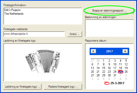 Producera en stämrapport